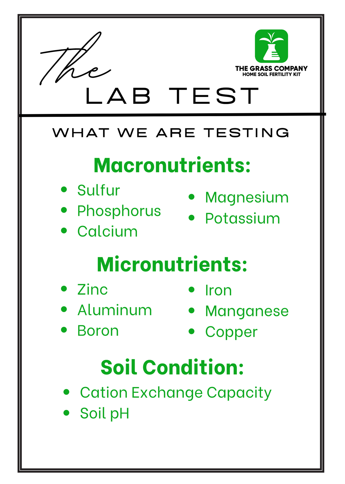 Front & Back Yard Soil Test Kit